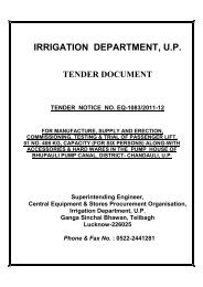Bill Of Quantity Irrigation Department Uttar Pradesh