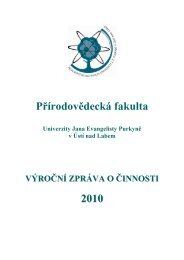 Výroční zpráva o činnosti PřF UJEP za rok 2010 - Přírodovědecká ...