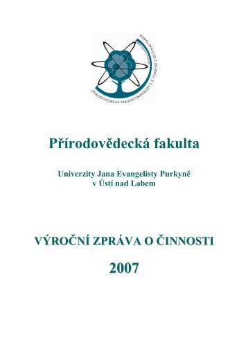 VZ o činnosti - Přírodovědecká fakulta UJEP