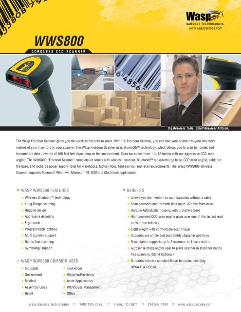 Specifications - Wasp Barcode Technologies