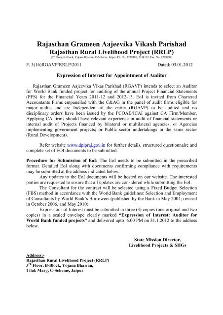 Download - Rajasthan Rural Livelihoods Project