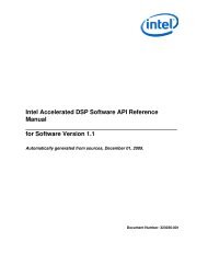 API Reference Manual: IntelÂ® Accelerated DSP Software