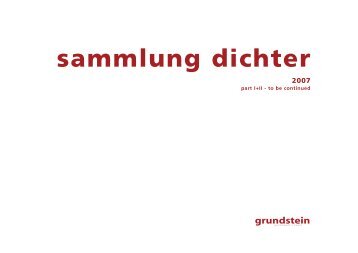 sammlung dichter 2007  - IG Kultur Wien
