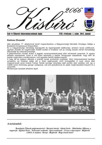 január - Szár és Újbarok Községek Körjegyzőségének honlapja