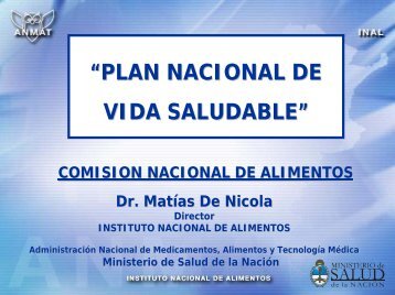 PLAN NACIONAL DE VIDA SALUDABLE - CONAL