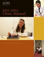Clinic Manual - AOMA Graduate School of Integrative Medicine