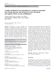 Complex facilitation and competition in a temperate grassland: loss ...