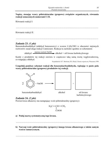 EGZAMIN MATURALNY Z CHEMII POZIOM ROZSZERZONY ...