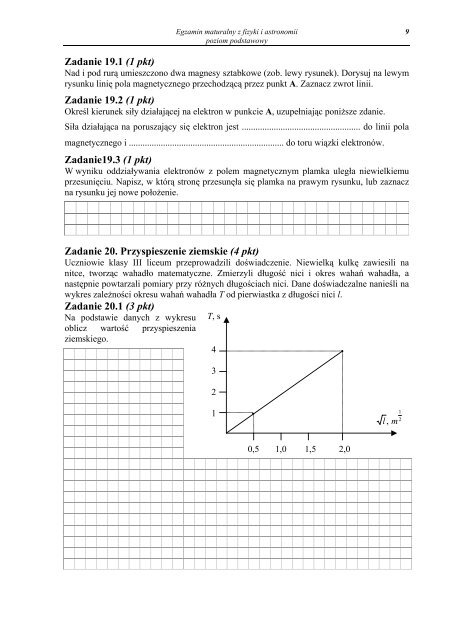 EGZAMIN MATURALNY Z FIZYKI I ASTRONOMII POZIOM ...