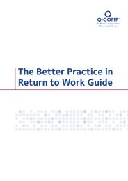 The Better Practice in Return to Work Guide - Q-Comp