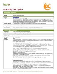 Internship Description - Intrax