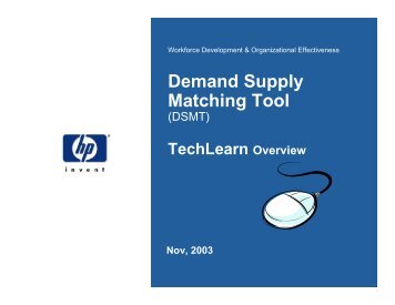 Demand Supply Matching Tool