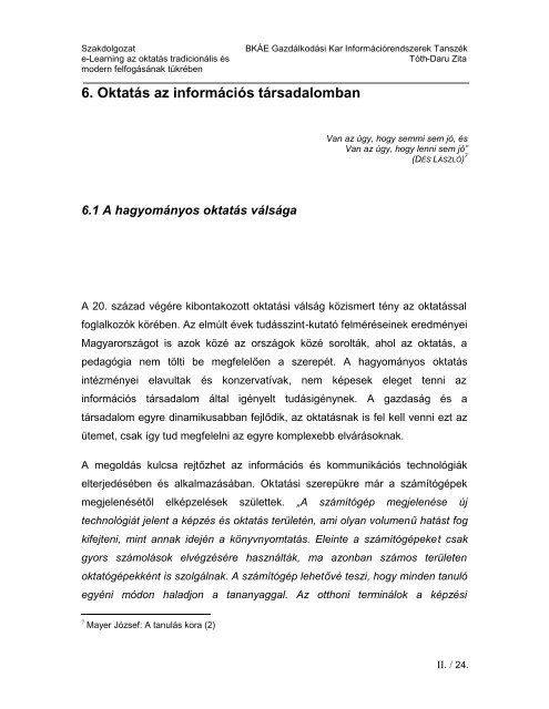 e-Learning az oktatÃ¡s tradicionÃ¡lis Ã©s modern felfogÃ¡sÃ¡nak ... - Coedu