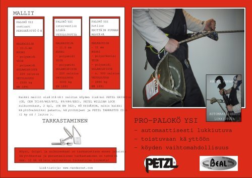 Petzl Pro PalokÃ¶ysi esite - Vandernet