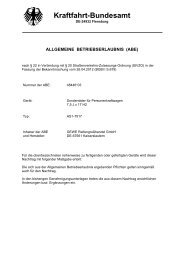 ALLGEMEINE BETRIEBSERLAUBNIS (ABE)