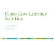 Cisco Low Latency Solution - Cisco Knowledge Network