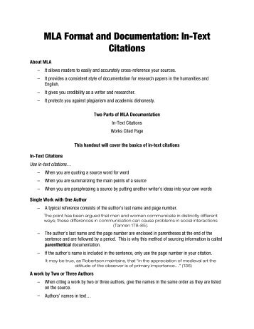 Citation essay in