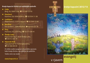evangelij v rjavem - Kapucini