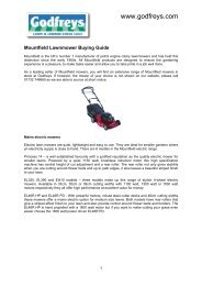 Mountfield Lawnmower Buying Guide - Godfreys