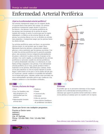 Enfermedad Arterial PerifÃ©rica - VascularWeb