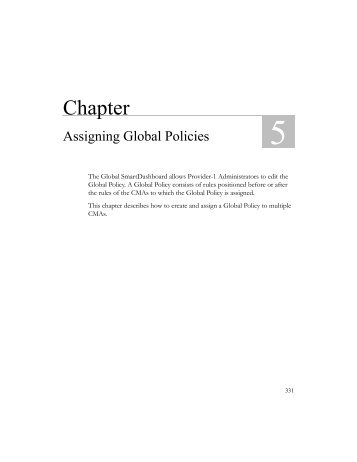 Assigning Global Policies - Check Point