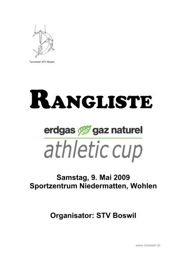 Erdgas-Athletik- Cup 2009 in Wohlen - LA Villmergen