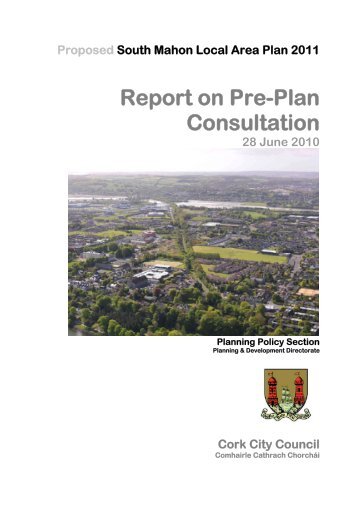 Report on Pre-Plan Consultation - Cork City Council