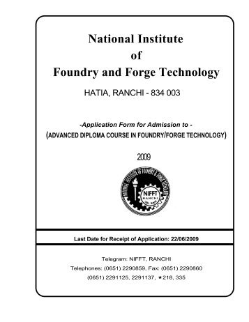 Adm_Form _ ADC_2009.pdf - National Institute of Foundry & Forge ...