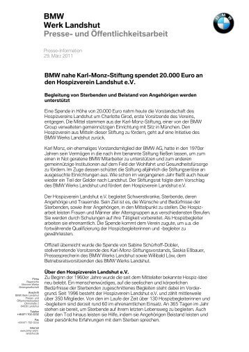 BMW Werk Landshut Presse- und Ãffentlichkeitsarbeit