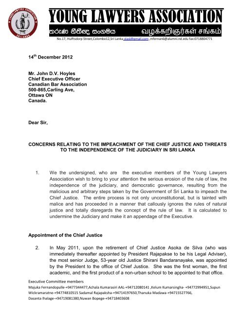 Letter dated 14 December 2012 - The International Criminal Law ...