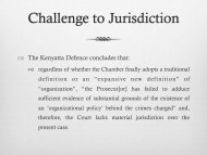 Challenge to Jurisdiction - The International Criminal Law Bureau