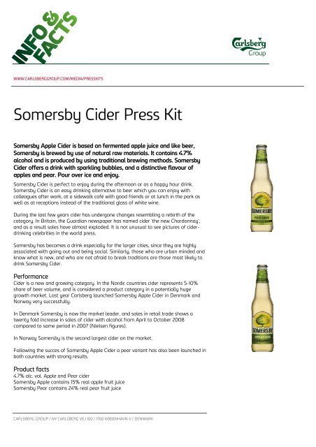 Somersby Cider Press Kit Carlsberg Group
