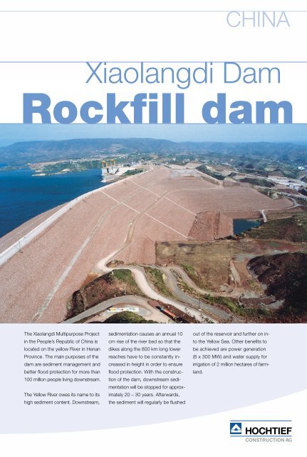 Referenzblatt Xiaolangdi Dam - HOCHTIEF Construction Austria
