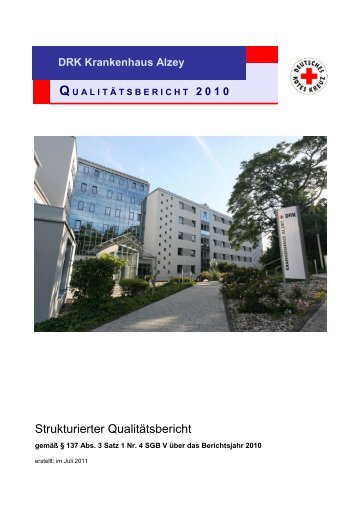 strukturierter QualitÃ¤tsbericht von 2010 - DRK Krankenhaus Alzey