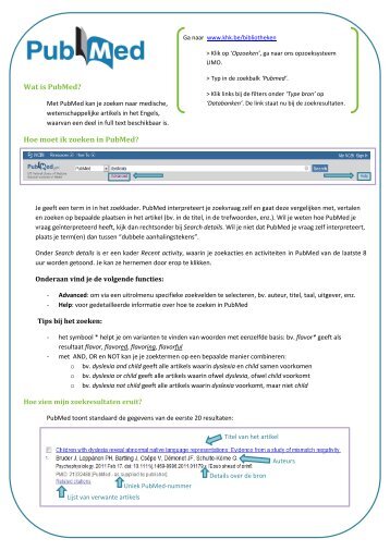 Wat is PubMed? Hoe moet ik zoeken in PubMed?