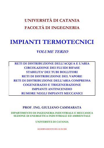impianti termotecnici - volume 3 - Dipartimento di Ingegneria ...