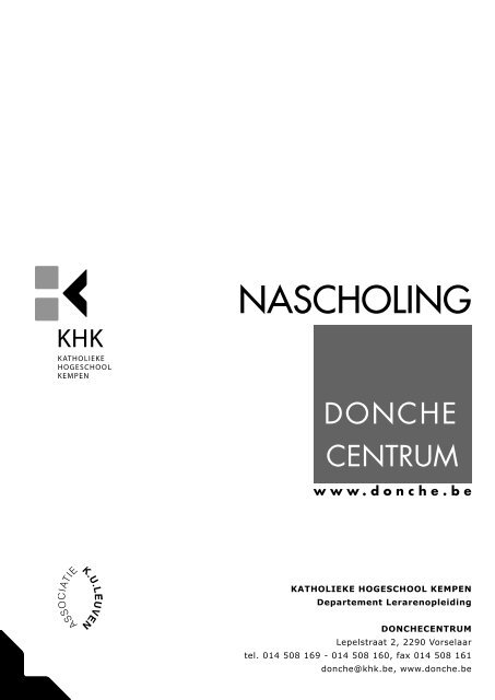 NASCHOLING - Docweb - Katholieke Hogeschool Kempen