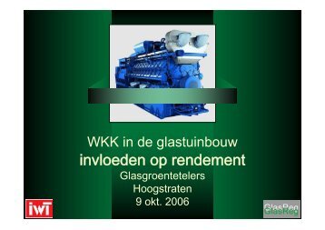 Rendementen en WKK - Glasreg