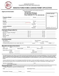 manufactured home & garage permit application - Douglas County