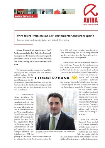 Avira feiert Premiere als Sap-zertifizierter Antivirenexperte Avira ...