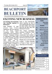 Beachport Bulletin October 2012 - Wattle Range Council - SA.Gov.au