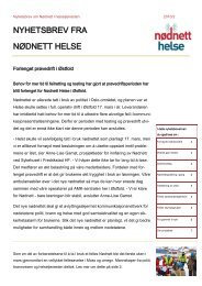 NYHETSBREV FRA NÃDNETT HELSE - KoKom