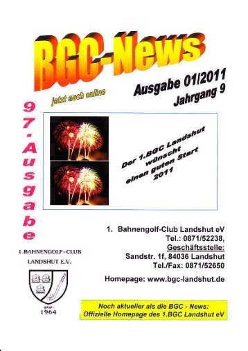 Ausgabe 01 / 2011 - BGC Landshut