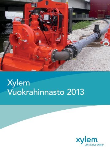 Xylem Vuokrahinnasto 2013 - Water Solutions