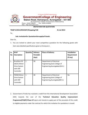 INV Letter GECA ELECT 15 - Government College Of Engineering ...