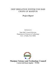 Drip Irrigation System for Rabi Crops of Manipur - MASTEC
