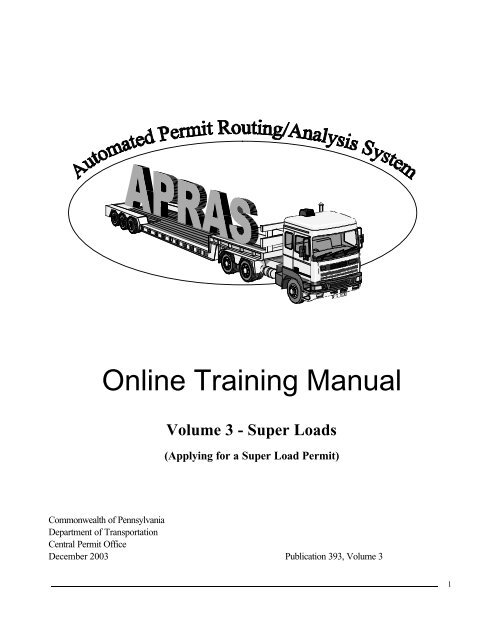 Online Training Manual - Volume 3 - Super Loads - Apras