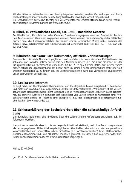 Richtlinien zu Haus - Katholische Hochschule Mainz