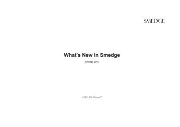 SMEDGE What's New in Smedge - Escape Studios