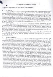 Standing Order regarding Pre-Paid TSR Services - Chandigarh Police